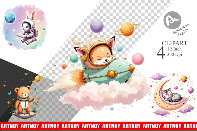 Space Dreamscape Clipart Sublimation artnoy 