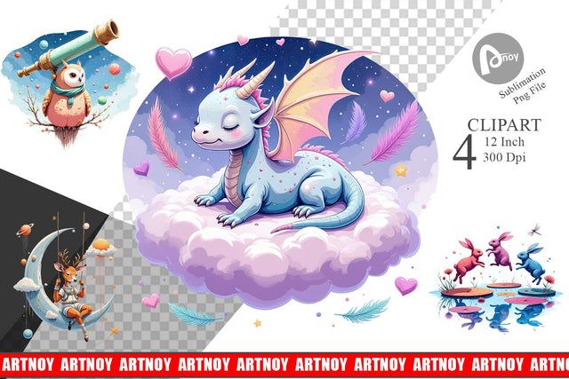 Space Dreamscape Clipart Sublimation artnoy 