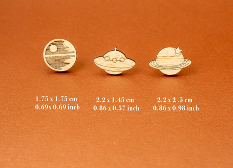 Space Earrings Vector File for Laser Cutter. SVG MaramadeLaser 