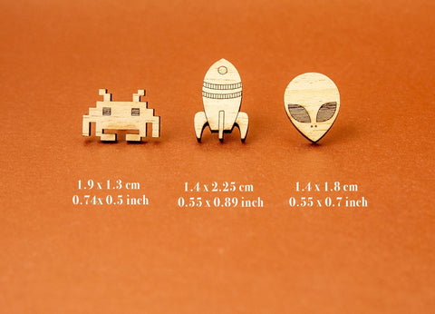 Space Earrings Vector File for Laser Cutter. SVG MaramadeLaser 