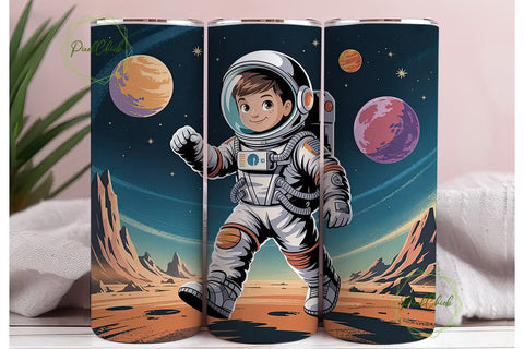 Space Explorer 20oz Tumbler Wrap Sublimation PixelChick 