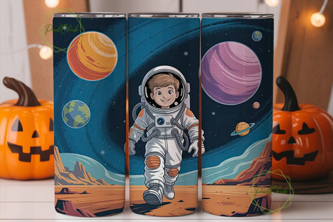 Space Explorer 20oz Tumbler Wrap Sublimation PixelChick 