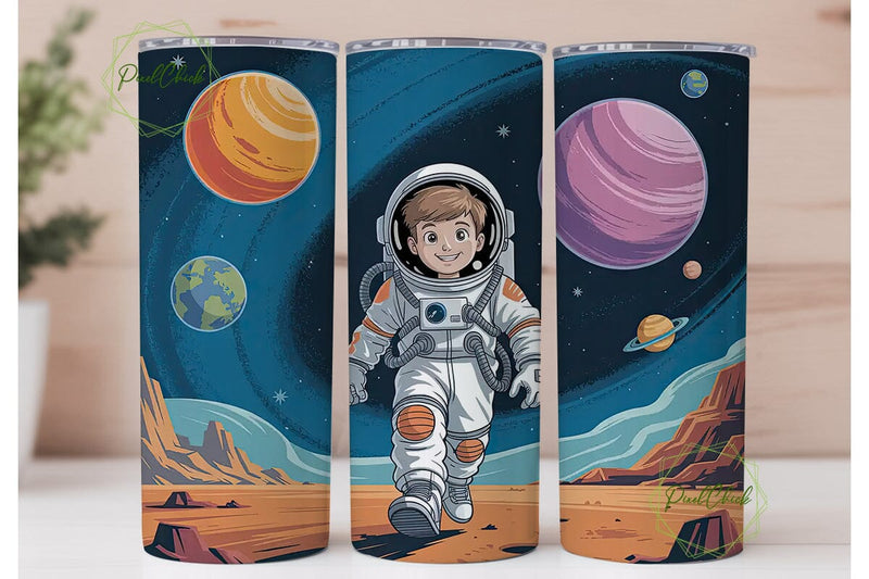 Space Explorer 20oz Tumbler Wrap Sublimation PixelChick 