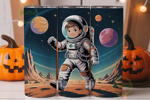 Space Explorer 20oz Tumbler Wrap Sublimation PixelChick 