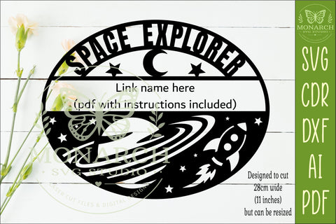 Space Explorer Name Sign SVG, Personalized Planet Decor SVG APInspireddesigns 