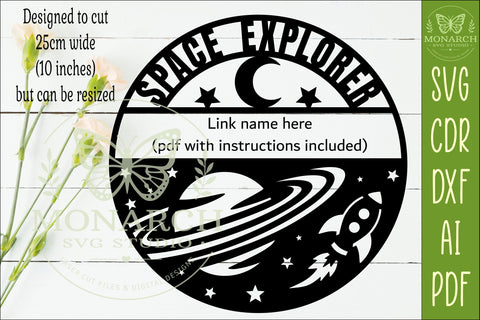Space Explorer Name Sign SVG, Personalized Planet Decor SVG APInspireddesigns 