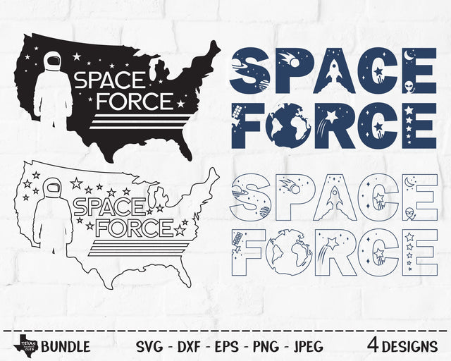 Space Force Bundle | Patriotic SVG SVG Texas Southern Cuts 