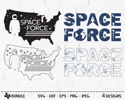 Space Force Bundle | Patriotic SVG SVG Texas Southern Cuts 
