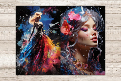 Space Girl Junk Journal Pages | Celestial Printable SVG GlamArtZhanna 