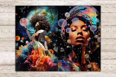 Space Girl Junk Journal Paper | Digital Collage Sheet SVG GlamArtZhanna 