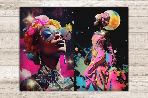 Space Girl Junk Journal Paper | Digital Collage Sheet SVG GlamArtZhanna 