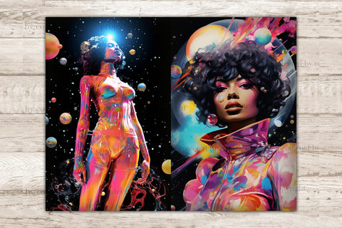 Space Girl Junk Journal Paper | Digital Collage Sheet SVG GlamArtZhanna 