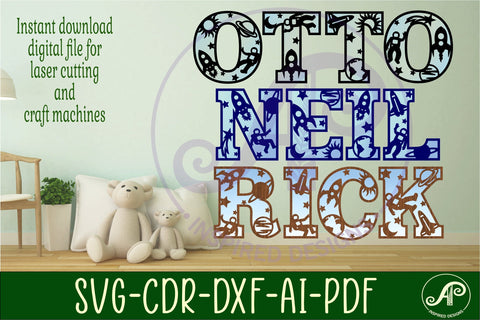 Space letters alphabet set x 51 SVG APInspireddesigns 