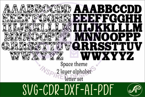 Space letters alphabet set x 51 SVG APInspireddesigns 