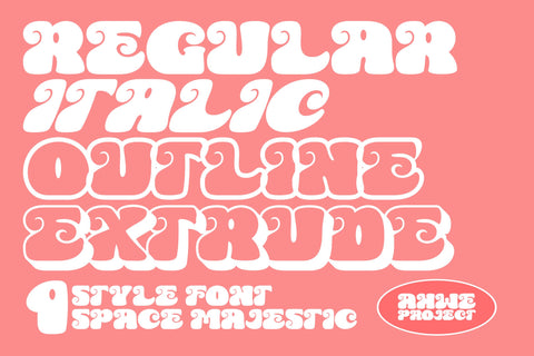 Space Majestic - Retro Display Font ahweproject 