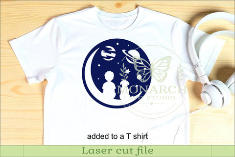 Space Nursery Wall Art SVG | Boy and dog space sign SVG APInspireddesigns 