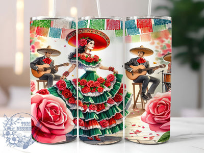 Spanish Fiesta Cinco De Mayo Tumbler Wrap, Cinco De Mayo Wrap, 20oz Sublimation PNG, Mexico Party Tumbler, Spanish Holiday Wrap, Fiesta Sublimation Design, Mexican Heritage Tumbler Sublimation ToriDesigns 