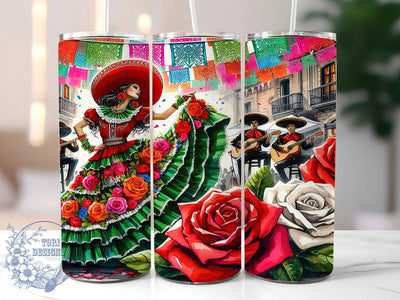 Spanish Fiesta Cinco De Mayo Tumbler Wrap, Cinco De Mayo Wrap, 20oz Sublimation PNG, Mexico Party Tumbler, Spanish Holiday Wrap, Fiesta Sublimation Design, Mexican Heritage Tumbler Sublimation ToriDesigns 