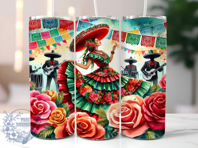 Spanish Fiesta Cinco De Mayo Tumbler Wrap, Cinco De Mayo Wrap, 20oz Sublimation PNG, Mexico Party Tumbler, Spanish Holiday Wrap, Fiesta Sublimation Design, Mexican Heritage Tumbler Sublimation ToriDesigns 