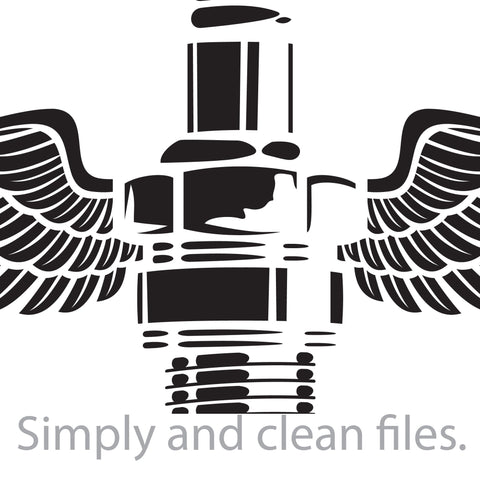 Spark Plug with Wings SVG TribaliumArtSF 