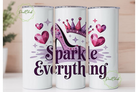 Sparkle Everything 20oz Tumbler Wrap Sublimation PixelChick 