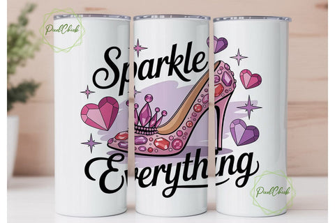 Sparkle Everything 20oz Tumbler Wrap Sublimation PixelChick 