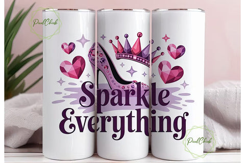 Sparkle Everything 20oz Tumbler Wrap Sublimation PixelChick 