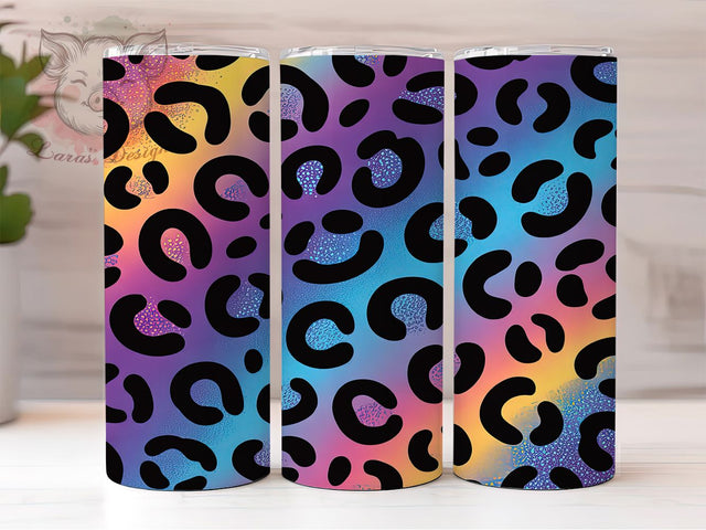 Sparkle Glitter Leopard Tumbler, Sparkle Leopard Print, Glam Animal Print, Bold Pattern, Glitter Tumbler, 20oz Tumbler, Sublimation Design Sublimation Lara' s Designs 