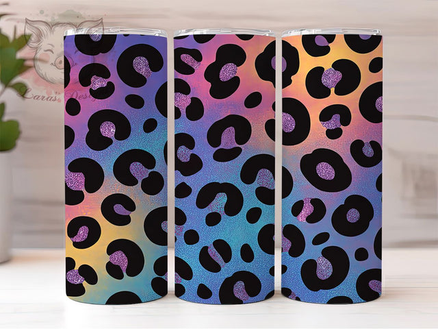 Sparkle Glitter Leopard Tumbler, Sparkle Leopard Print, Glam Animal Print, Bold Pattern, Glitter Tumbler, 20oz Tumbler, Sublimation Design Sublimation Lara' s Designs 