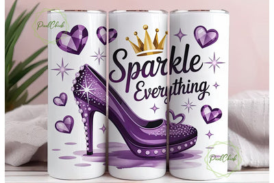 Sparkle High Heels 20oz Tumbler Wrap Sublimation PixelChick 