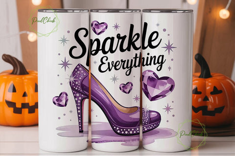 Sparkle High Heels 20oz Tumbler Wrap Sublimation PixelChick 