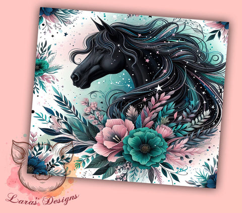 Sparkle Horse 20 oz Skinny Tumbler Sublimation Design, Straight & Tapered Tumbler Png, Horse Tumbler Png, Digital Download PNG Sublimation Lara' s Designs 