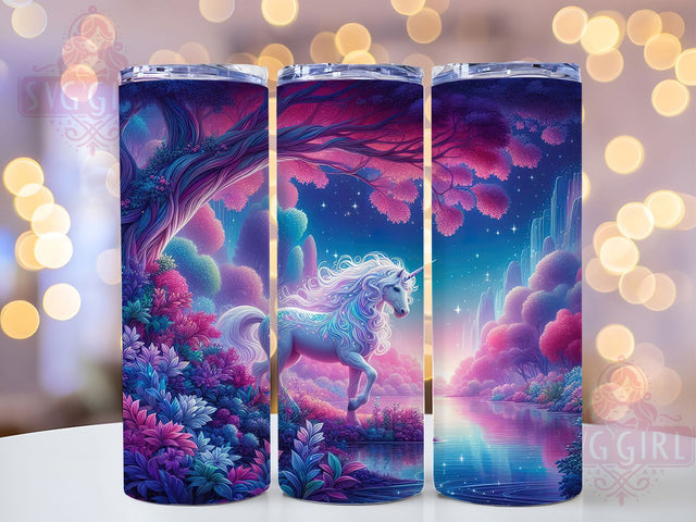 Sparkle Magical Unicorn Tumbler, Sparkle Fantasy Design, 20Oz Sublimation, Glitter Unicorn Art, Fantasy Tumbler Wrap, Whimsical Printable, Cute Unicorn Theme Sublimation SvggirlplusArt 