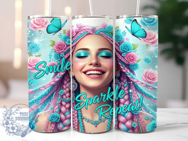 Sparkle Motivational Quote Tumbler Wrap, Motivational Cup Design, Smile Quote Drinkware, Positive Energy Tumbler, Inspiring Girl Gift, Uplifting Sublimation Wrap, Cute Aesthetic Tumbler Sublimation ToriDesigns 