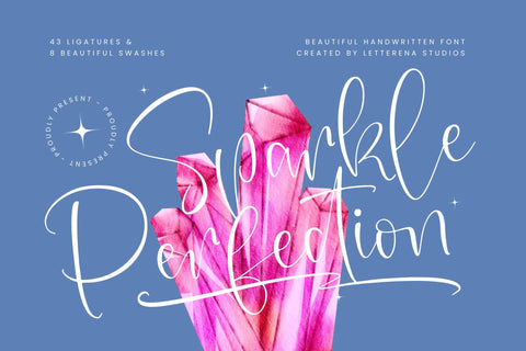 Sparkle Perfection - Beautiful Handwritten Font Font Letterena Studios 