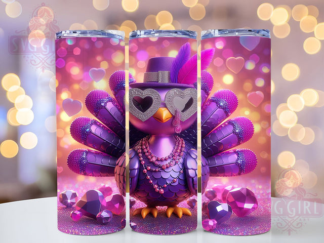 Sparkle Thanksgiving Glitter Turkey Tumbler, Thanksgiving Tumbler Wrap, 20oz Sublimation PNG, Fall Turkey Tumbler, Sparkle Holiday Tumbler, Cute Turkey Design, Autumn Tumbler Wrap Sublimation SvggirlplusArt 