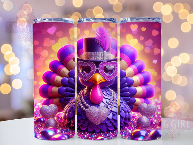 Sparkle Thanksgiving Glitter Turkey Tumbler, Thanksgiving Tumbler Wrap, 20oz Sublimation PNG, Fall Turkey Tumbler, Sparkle Holiday Tumbler, Cute Turkey Design, Autumn Tumbler Wrap Sublimation SvggirlplusArt 