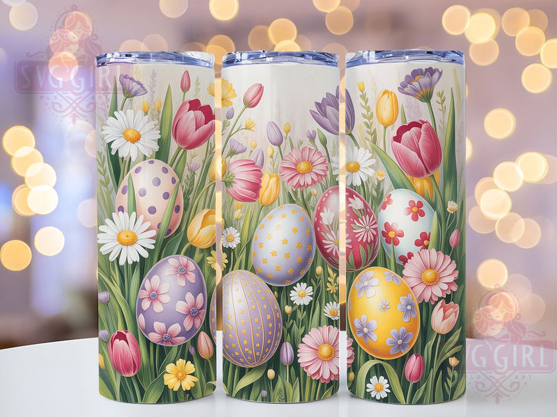 Sparklecore Pastel Easter Egg Tumbler, Pastel Wildflower Tumbler, Spring Floral Wrap, Aesthetic Easter Wrap, Stylish 20oz Wrap, Sublimation Design, Trendy Gift Idea Sublimation SvggirlplusArt 