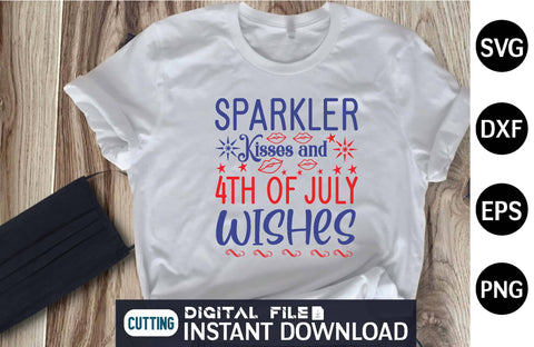 Sparkler Kisses and 4th of July Wishes svg SVG designer krishna 
