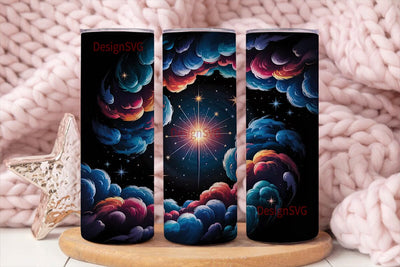 Sparkler Nebula 20oz Tumbler Wrap Sublimation DesignSVG 