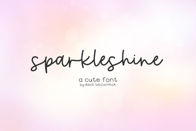 Sparkleshine Script Font Beck McCormick 