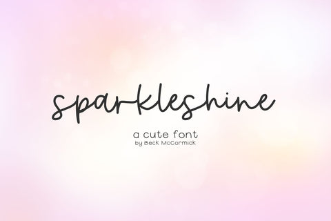 Sparkleshine Script Font Beck McCormick 