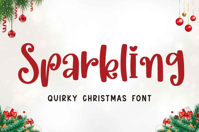 Sparkling - Christmas Font Font Mozarella 