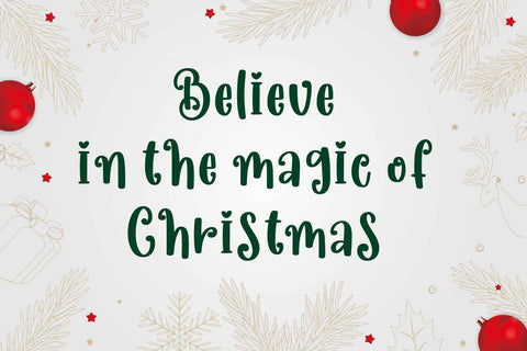 Sparkling - Christmas Font Font Mozarella 