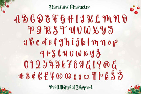 Sparkling - Christmas Font Font Mozarella 