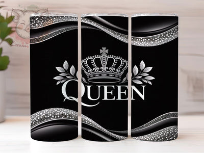 Sparkling Glam Diamond Queen Tumbler, Glitter Glam Wrap, 20oz Tumbler Sublimation, Sparkling Royal Design, Crown Jewel Tumbler, Elegant Glitter Wrap, Glamorous Queen Sublimation Sublimation Lara' s Designs 