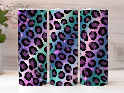 Sparkling Glam Glitter Leopard Tumbler, Sparkling Animal Wrap, 20oz Tumbler Sublimation, Glam Safari Design, Wild Glitter Tumbler, Shiny Leopard Print Wrap, Fierce Fashion Sublimation Sublimation Lara' s Designs 