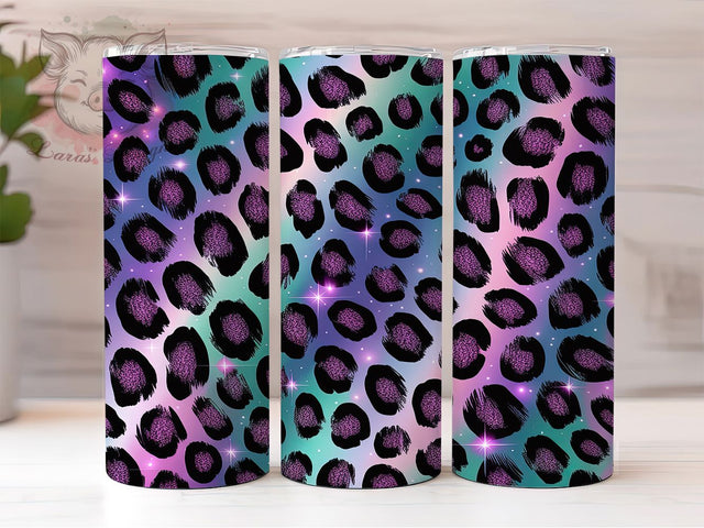Sparkling Glam Glitter Leopard Tumbler, Sparkling Animal Wrap, 20oz Tumbler Sublimation, Glam Safari Design, Wild Glitter Tumbler, Shiny Leopard Print Wrap, Fierce Fashion Sublimation Sublimation Lara' s Designs 