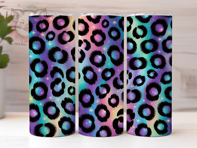 Sparkling Glam Glitter Leopard Tumbler, Sparkling Animal Wrap, 20oz Tumbler Sublimation, Glam Safari Design, Wild Glitter Tumbler, Shiny Leopard Print Wrap, Fierce Fashion Sublimation Sublimation Lara' s Designs 