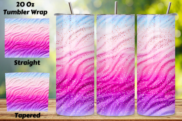 Sparkling glitter Ombre Tumbler Wrap, Seamless PNG Wrap Sublimation FloridPrintables 